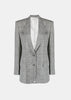 Grey Prince De Galles Oversized Jacket