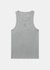 Grey Moon-Embroidered Ribbed Tank Top