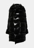 Black Hooded Puffer Coat