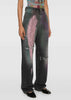 Grey Spray-Paint Effect Jeans