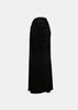 Black Draped Jersey Long Skirt
