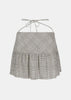 Grey Prince De Galles Mini Skirt