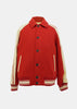 Red Button-Up Bomber Jacket