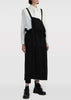 Black Asymmetric Ruffled Midi Skirt