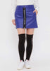 Blue Faux Leather Skirt