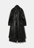Black Sheepskin Puffer Coat