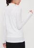 White Jersey Long Dleeve High Neck Pullover