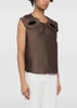 Brown Open-Knit Vest