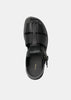Black Fisherman Leather Sandals