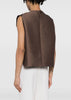 Brown Open-Knit Vest