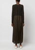 Brown Diana Pleated Midi Dress