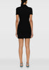 Black Jewel Button Mini Dress