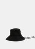 Black Lace-Up Bucket Hat