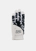 White/Navy Panelled Gloves