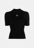 Black Ribbed T-Shirt