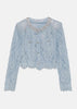 Blue Lace Embellished Top