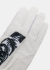 White/Navy Panelled Gloves