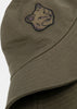Khaki Fox Head Patch Bucket Hat