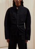Black Denim Curved Sleeve Jacket