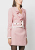 Red/Pink Vichy Sequin Tweed Mini Skirt
