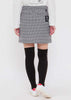 White/Black Dobby Karze Soft Tumbler Stretch Skirt