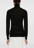 Black Fine Knit Turtleneck Top