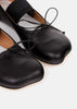 Black Leather Ballet Shoes