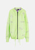 Lime All Over Zip Up Knit Hoodie