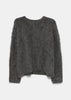 Dark Grey Boxy Alpaca Knit Top