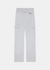 White Zip-up Casual Cargo Pants