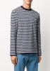Navy Striped Tricolor Fox Patch Long Sleeves