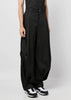 Black Pleated Baggy Trousers