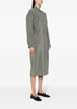 Grey Twisted Wrap Midi Dress