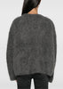 Dark Grey Boxy Alpaca Knit Top