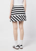 White/Navy Striped Mini Skirt