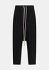 Black Drawstring Cropped Pants