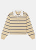 Almond Serif Logo Cropped Rugby Polo