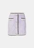 Purple Knit Mini Skirt