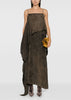 Dark Brown Jacquard Maxi Dress