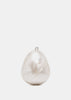 White Micro Pearl Egg Clutch Bag