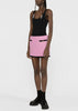 Pink Checked Tweed Boucle Mini Skirt