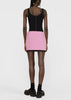 Pink Checked Tweed Boucle Mini Skirt