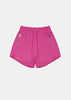 Pink Zip-up Jersey Casual Shorts (Pre-Order)