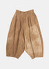 Brown Cocoon Shaped Drop Crotch Pants