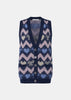 Blue Knitted Mohair Vest