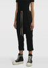 Black Drawstring Cropped Pants