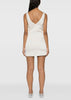 Cream Satin Diamante Mini Dress