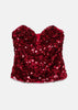 Red 3D Sequin Top