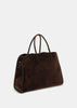 Suede Mocha Soft Margaux 17 Tote Bag