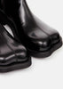 Black Trunk Leather Ankle Boots